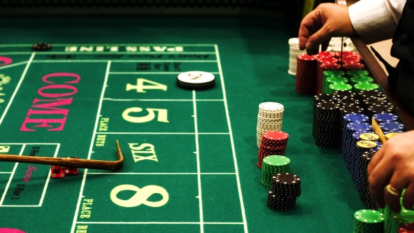 Craps table