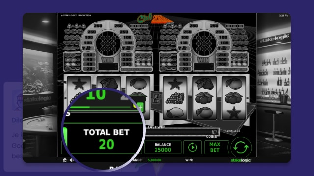 Step 3. Determine the bet per spin